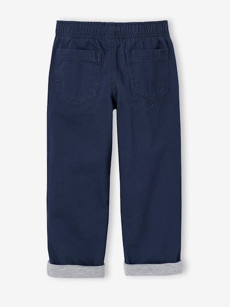 Wide-leg trousers for boys khaki+night blue 