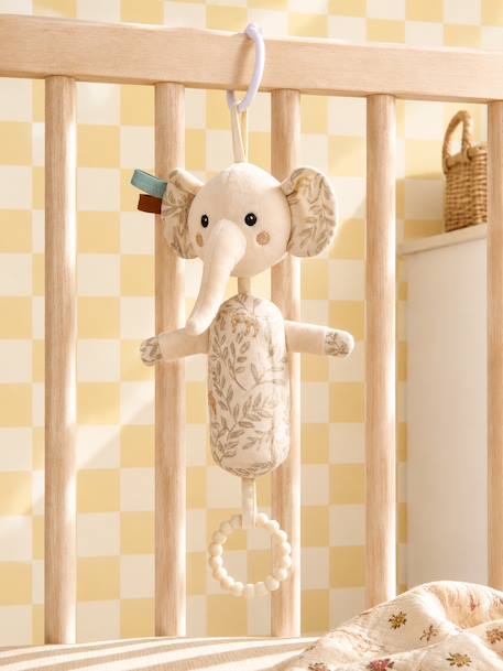 Sensory hanging rattle - elephant beige 