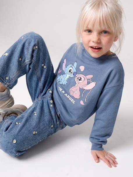Stitch and Angel sweatshirt for girls chambray blue 