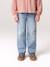 Straight-leg jeans for girls light blue+medium blue 