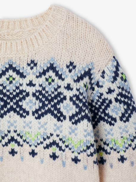 Jumper Jacquard  for boys white 