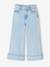Wide-leg jeans for girls bleached denim 