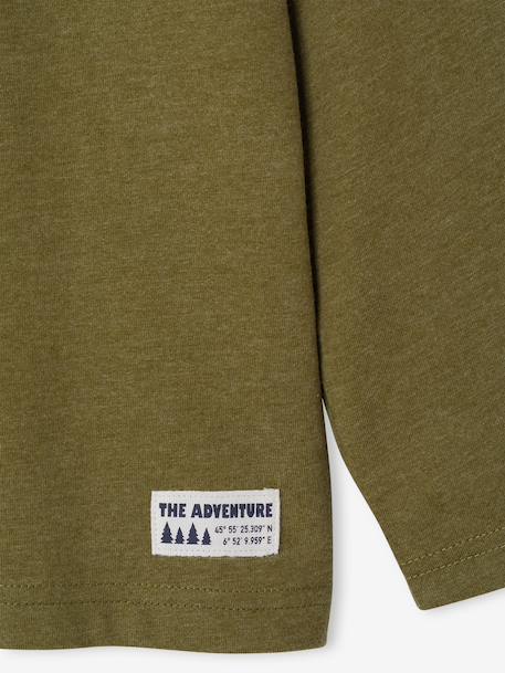 Long-sleeved T-shirt with slogan print for boys anthracite+pistachio+yellow 