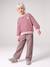 Wide-leg trousers for girls mauve+purple clover 