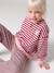 Long-sleeved sweatshirt for girls ecru+red 