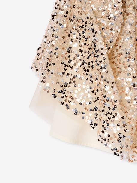 Sequin skirt for girls gold 