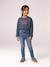 Slim-fit jeans for girls light blue+medium blue 