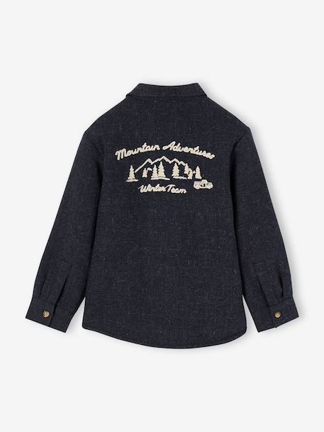 Long-sleeved lined shirt for boys marl grey 