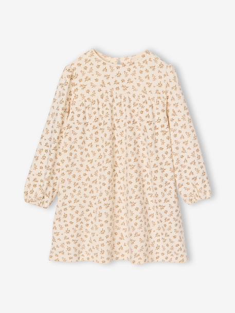 3-piece dress set for girls ecru+mauve 