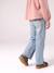 Straight-leg jeans for girls light blue+medium blue 