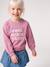 Sweatshirt with front motif for girls mauve 
