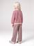 Wide-leg trousers for girls mauve+purple clover 