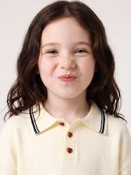 -Long-sleeved polo jumper for girls