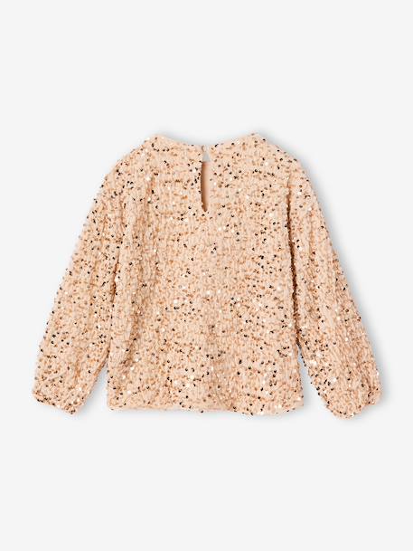 Sequin sweatshirt for girls gold 