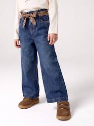 Girls-Jeans-Wide-leg paperbag jeans for girls