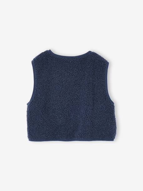 Dress and gilet set for girls slate blue 