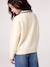 Long-sleeved polo jumper for girls ecru 