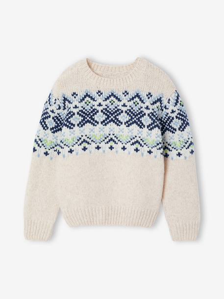 Jumper Jacquard  for boys white 