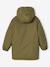Long hooded windbreaker for boys olive 