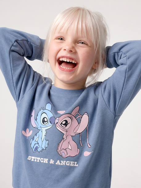 Stitch and Angel sweatshirt for girls chambray blue 