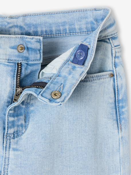 Wide-leg jeans for girls bleached denim 