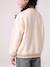 Varsity-Style Fleece Jacket for Girls beige+marl grey+navy blue 