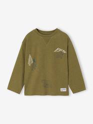 Boys-Tops-Long-sleeved T-shirt with slogan print for boys