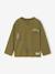 Long-sleeved T-shirt with slogan print for boys anthracite+pistachio+yellow 