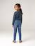 Slim-fit jeans for girls light blue+medium blue 