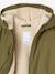 Long hooded windbreaker for boys olive 