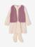 3-piece dress set for girls ecru+mauve 