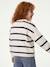 Long-sleeved knitted cardigan for girls ecru+lavender+sage green 