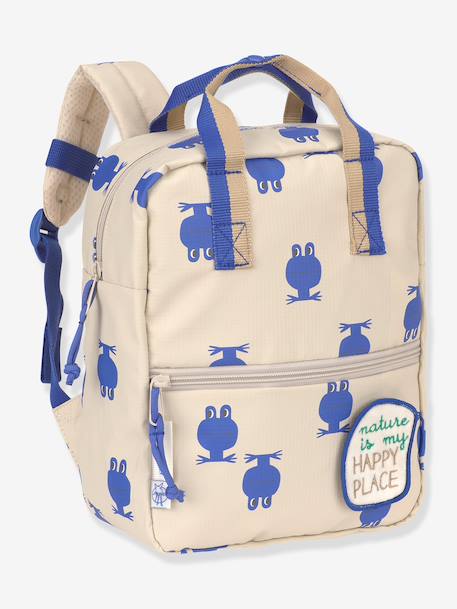 Square backpack for kids LASSIG blue+rose 
