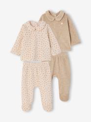 Baby-Pack of 2 pyjamas with back opening for baby girls