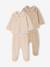 Pack of 2 pyjamas with back opening for baby girls marl beige 