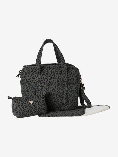 Leopard 24 or 48-Hour Changing Bag, ENVIE DE FRAISE beige+khaki 