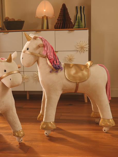 Horse on Wheels in FSC® Wood Big Horse+Small Horse+white 