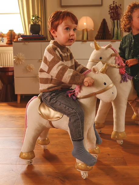 Horse on Wheels in FSC® Wood Big Horse+ecru+Small Horse+white 