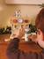 FSC® wooden large coffee maker with accessories ecru 