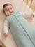 Sleeveless Cotton Muslin Travel Jumpsuit with Moon & Stars Print sage green 