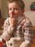 Shawl collar cardigan for boys mottled ecru 