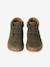 High-Top Leather Trainers with Laces, for Boys beige+khaki+navy blue 