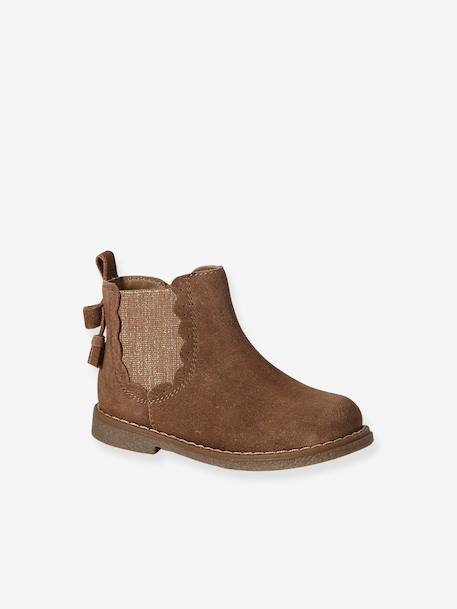 Pair of baby first steps boots black+brown+golden yellow 