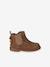 Pair of baby first steps boots black+brown+golden yellow 