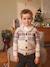 Shawl collar cardigan for boys mottled ecru 