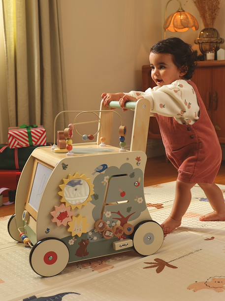 FSC 100% wooden pushchair by HAPPY FOREST wood 
