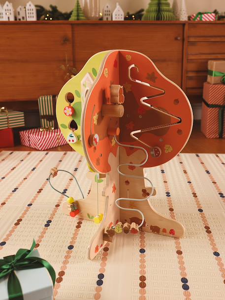 4 Season Activity Tree in FSC®100% Wood green+YELLOW MEDIUM SOLID WTH DESIGN 
