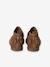 Pair of baby first steps boots black+brown+golden yellow 
