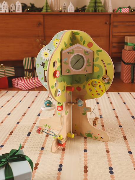 4 Season Activity Tree in FSC®100% Wood green+YELLOW MEDIUM SOLID WTH DESIGN 