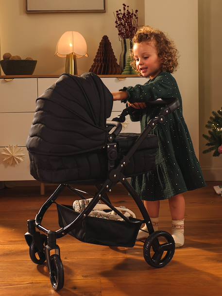 3-in-1 doll pram black 